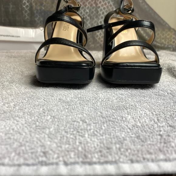 Dream Pairs Strappy Sandals Womens 6 Black Platform Block Heel Partycore - Picture 7 of 9